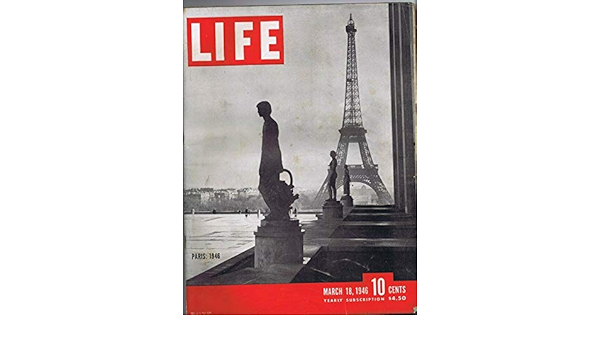 Original Vintage Life Magazine March 18 1946 Eiffel Tower Paris France At Amazon S Sports Collectibles Store