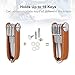 Compact Key Holder Leather Keychain, Bosiwee Smart Key Organizer, Folding Pocket Key Holder Chain2.0 (up to 16 keys)