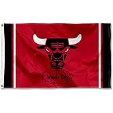 Chicago Bulls Hardwood Vintage Retro Throwback Indoor Outdoor Flag