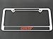 Subaru sti license plate frame chrome metal,carbon fiber detail,Red text