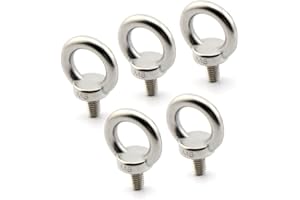 Yasorn 5pcs M8/0.32" Lifting Ring Eye Bolt Stainless Steel Screw Bolt