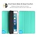 Swees iPad 9.7 2018 Case with Pencil Holder, Slim Smart Protective Shockproof Leather Folding Cover with Magnet Trifold Stand and Auto Sleep/Wake Function for Apple iPad 9.7 inch New Model, Mint Green
