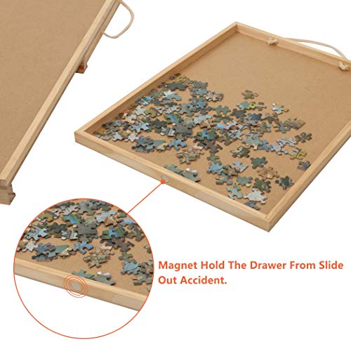 Lavievert Wooden Jigsaw Puzzle Table Puzzle Plateau Puzzle Board with
