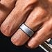 Saco Band Men's Silicone Rings Polished Aspect with Angled Design - 7 Pack Rubber Wedding Bands