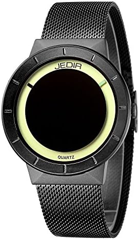 Bestn Wristwatches Men’s Simple Creative Analog Quartz Black Mash Band Sport Watch