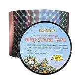 EONBES Bird Deterrent Ribbon Reflective Scare Tape, Holographic Hawk Pigeon Seagull Sparrow Woodpecker Crow Geese Deterrent Scarer, 350 Feet by 2 Inches
