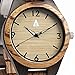 Treehut Wooden Watch for Men with Adjustable Band and Stainless Steel Clasp, Japanese Quartz Analog Watch with Wrist Wood Watch Made from Ebony and Zebrawood