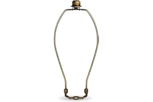 OMOBANU 10 Inch Antique Bronze Lamp Shade Harp Holder - Detachable Lamp Shade Holder Replacement with Standard Harp Saddle & Lamps Finials, Metal Decorative Accessories and Parts Repair