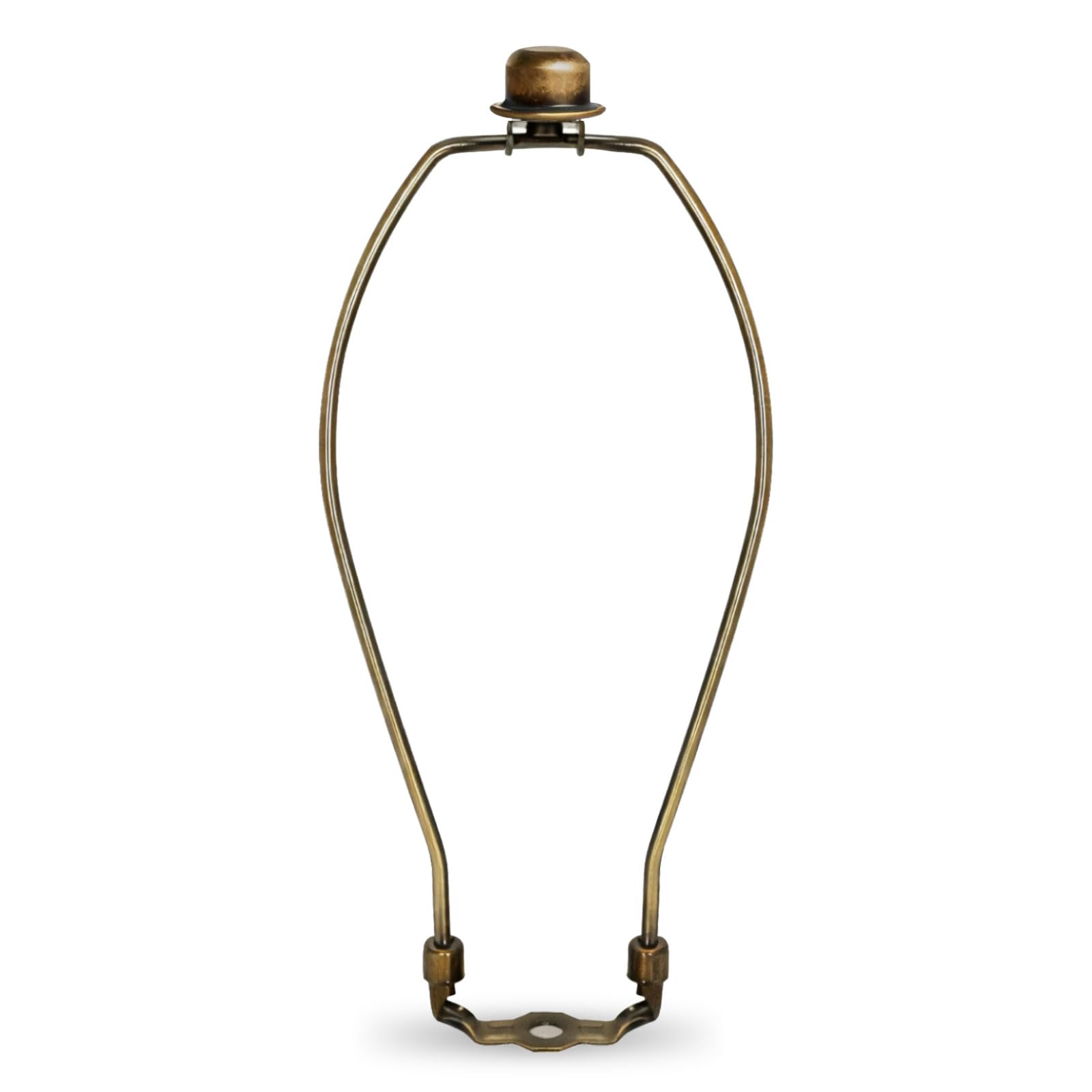 Photo 1 of 10 Inch Antique Bronze Lamp Shade Harp Holder - Detachable Lamp Shade Holder Replacement with Standard Harp Saddle & Lamps Finials, Metal Decorative Accessories and Parts Repair