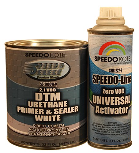 DTM 2.1 voc White Urethane Primer Sealer quart kit 4:1 mix, SS-2000W-Q/SMR-222-8