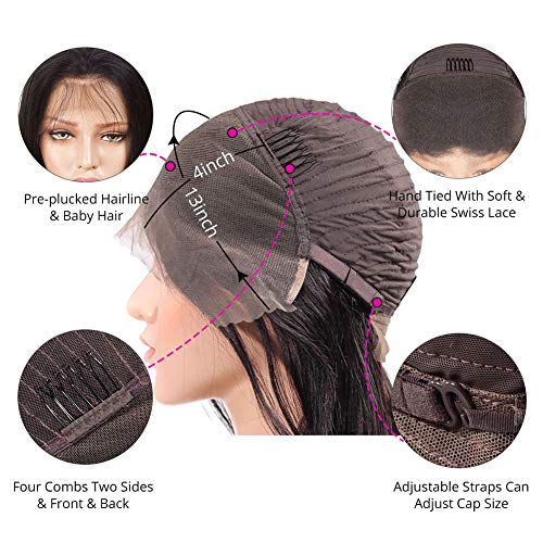 RECOOL-Hair-Water-Wave-13x4-Lace-Front-Wigs-Human-Hair-Pre-Plucked-with-Baby-Hair-150-Density-Wet-and-Wavy-Brazilian-Human-Hair-Wigs12-inches-13x4-Wig