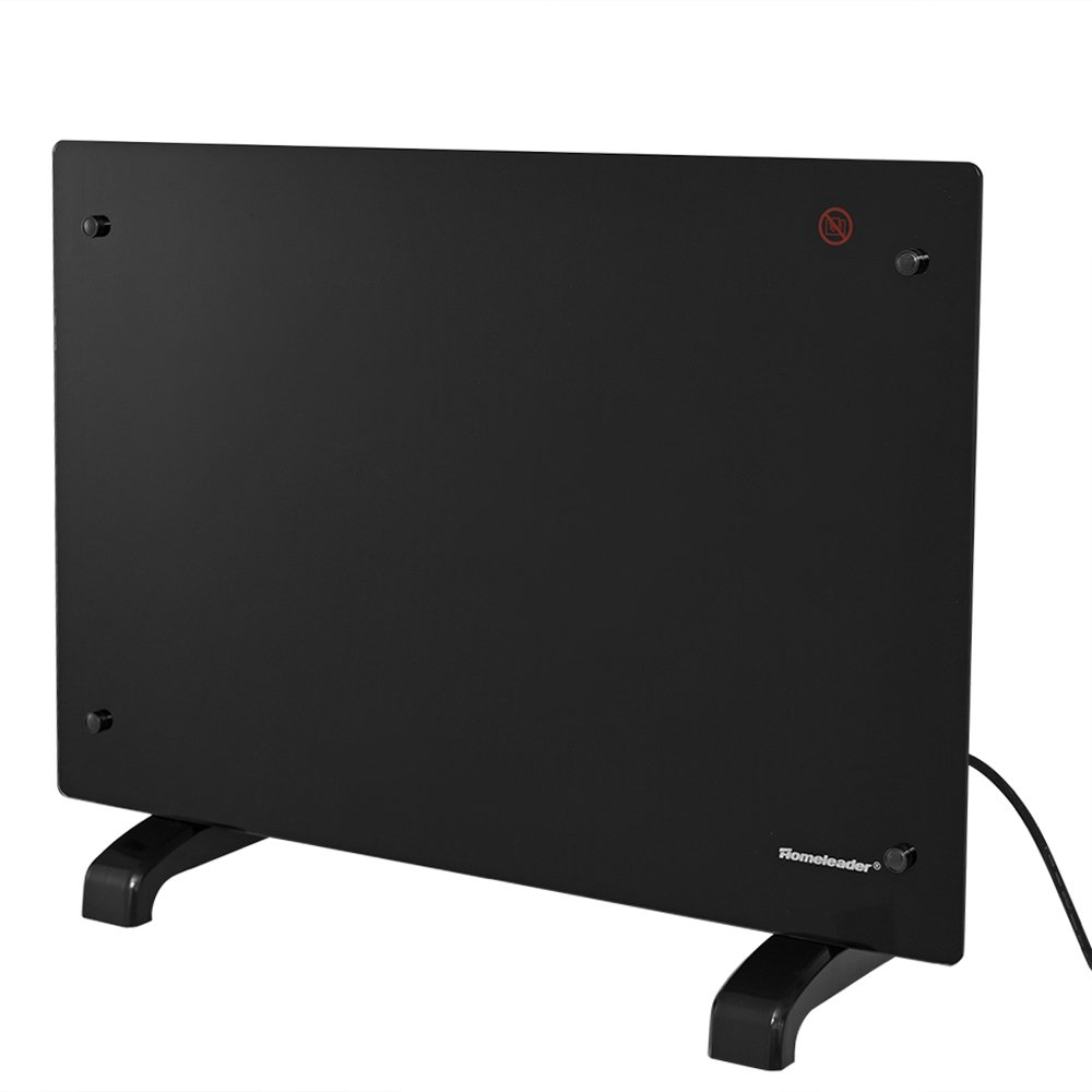 1000W Slimline Electric Glass Panel Heater Radiator with Adjustable