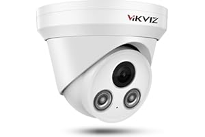 Compatible with Hik Vision,4MP POE IP Camera Outdoor with Microphone,4MP IP Turret POE Security Camera Outdoor Indoor,Night V