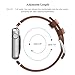 Apple Watch Band 38mm Leather, Swees iWatch Genuine Leather Bands Replacement Strap with Stainless Steel Clasp Buckle for Apple Watch Series 3 , Series 2, Series 1, Sports & Edition Women Men, Grey
