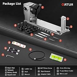 ORTUR YRC1.0, Y-axis Rotary Chuck for Most Laser