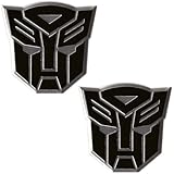 Transformers Autobot Pair Aluminum Medium Emblems in Black (2)