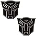 Transformers Autobot Pair Aluminum Medium Emblems in Black (2)