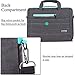 Brinch 15-15.6 Inch Multi-Functional Suit Fabric Portable Laptop Sleeve Case Shoulder Messenger Bag Briefcase for Laptop, Tablet, MacBook, Notebook - Black-Green