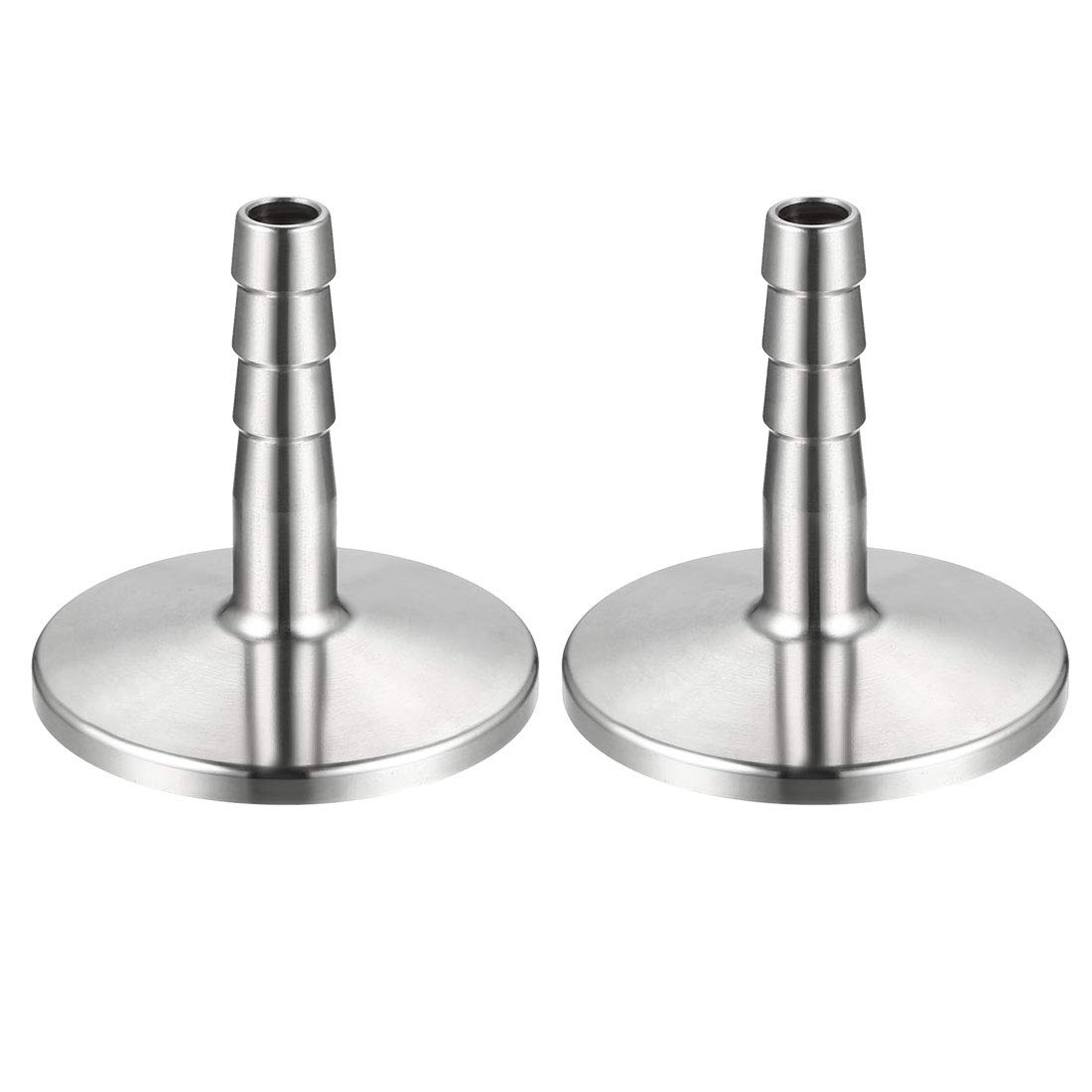 sourcing map Clamp Hose Adapter 1.575 Inch Flange to 5/16 Inch Hose Barb Fitting 2 Pcs