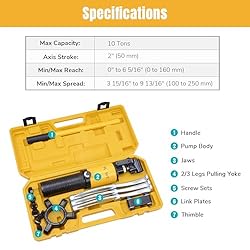 Yescom 3-Jaw Hydraulic Gear Puller Set Wheel
