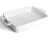 Baking Pan Rectangular, Oven Dish Baking Tray, Heavy Duty Ceramic Pans for Cake, Lasagna, Banquet and Daily Use, 3.6 Quart High Capacity
