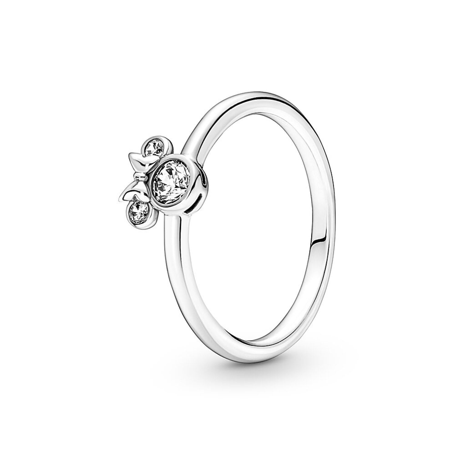 Pandora Disney Minnie Mouse sterling silver ring with clear cubic zirconia, 54