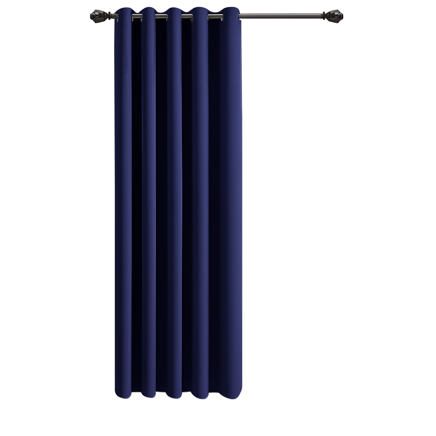 Imperial Rooms Eyelet Blackout Curtains for Living Room 66x84 Inch Navy Curtains for Bedroom Energy Saving Thermal Curtains One Panel with Tieback