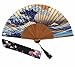 Amajiji Folding Hand Held Fan for Women - Bamboo Silk Fans for Party Wedding Dancing Decoration Gift Performance
