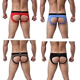 Barsty Men's Breathable Ice Silk Jock Strap