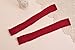 Womens Crochet Knit Fingerless Arm Warmers With Thumb Hole Super Long Winter Cold Weather Gloves Mittens (Wine Red)
