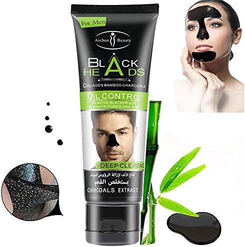WillMall Charcoal Blackhead Purifying Peel-Off Mask Remover Black Head Deep Cleaning Dead Sea Mud Mask for Facial Treatment (Men Use)