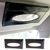 2 Car Visor Tissue Holder Caddy Kits Refill Kleenex Cases Handy Truck Black New by ATB