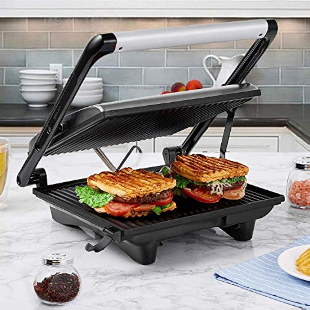Panini Press Gourmet Sandwich Maker, 4Slice Extra Large Grill Non