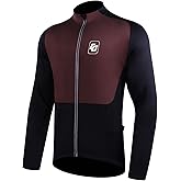 Thermal Fleece Cycling Jersey Mens Winter Windproof Bike Coat Runing Jacket with Full Zipper and Pockets