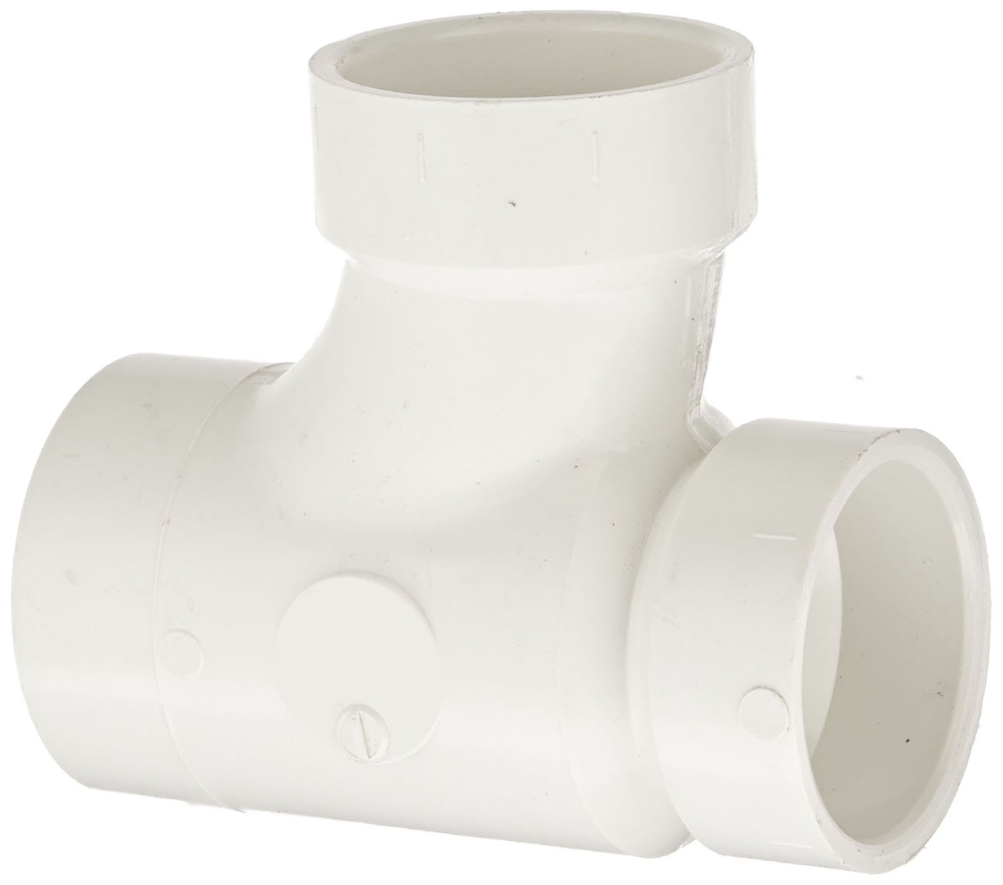 Spears P404 Series PVC DWV Pipe Fitting 2 Spigot x 2 Hub x 11/2 Hub