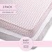 Ely’s & Co. Crib Sheets Baby Girl Fitted Crib Mattress Sheet Set, 2 Pack, 100% Jersey Knit Cotton, Infant and Toddler Nursery Bedding, Pink Chevron and Polka Dot Collection, 28” x 52”