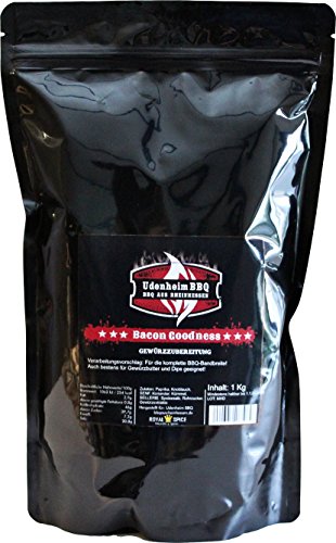 Udenheim BBQ Bacon Goodness Rub 1kg - Allround BBQ Rub mit Einzigartigem Geschmackserlebnis aus Süße, minimaler Schärfe…