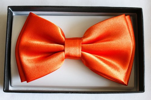 Brand New Awesome Silk Feel Shine "Orange" Men's Tuxedo BOW TIE