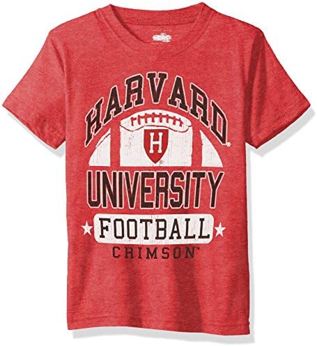 NCAA Harvard Crimson Children Boys Short sleeve Blend Tee,4T,Cherry Blend