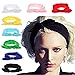 8 Pack Elastic Womens Headband, Bunny Ears Bow Headband Hairband Headwrap Many Colors (Set 4)