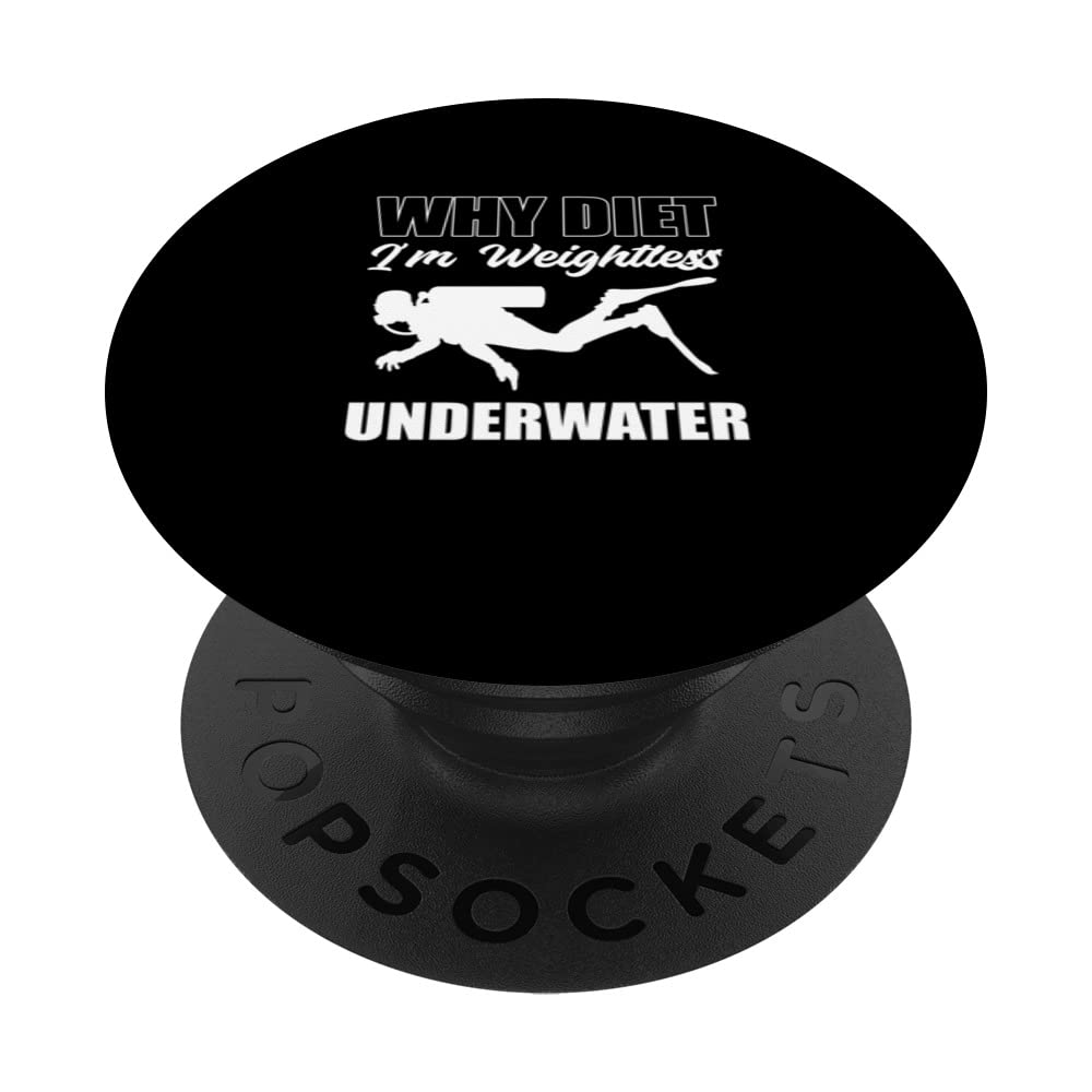 Weightless Underwater Swimmer PopSockets Swappable PopGrip