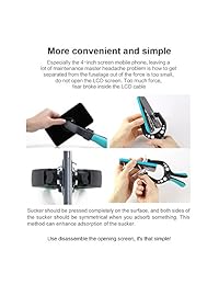 visualización de la herramienta de apertura alicates de separador de visualización LCD Touch digitalizador de visualización extracción para iPhone iPod iPad Samsung Galaxy Smartphone y más con 2 pares de ventosas, 9PCS