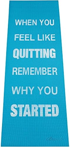 Brando Sports Motivational Non-Slip Yoga Mat with Quote (6mm)