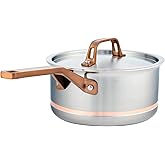 Meyer - CopperClad 5-Ply Copper Core Stainless Steel Saucepan with Lid (3.1L/3.3qt) - Made in Canada