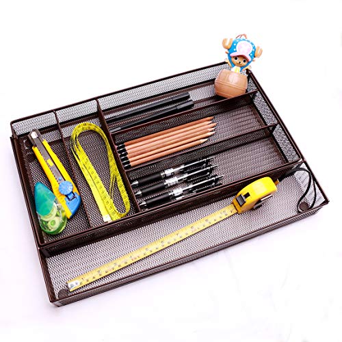 SZAT PRO Mesh Silverware Cutlery Tray Adjustable Drawer Organizer