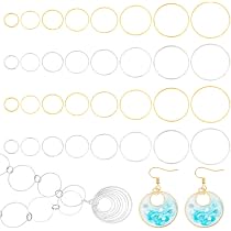 SUNNYCLUE 1 Box 120Pcs 12 Styles Linking Rings Earrings Beading...