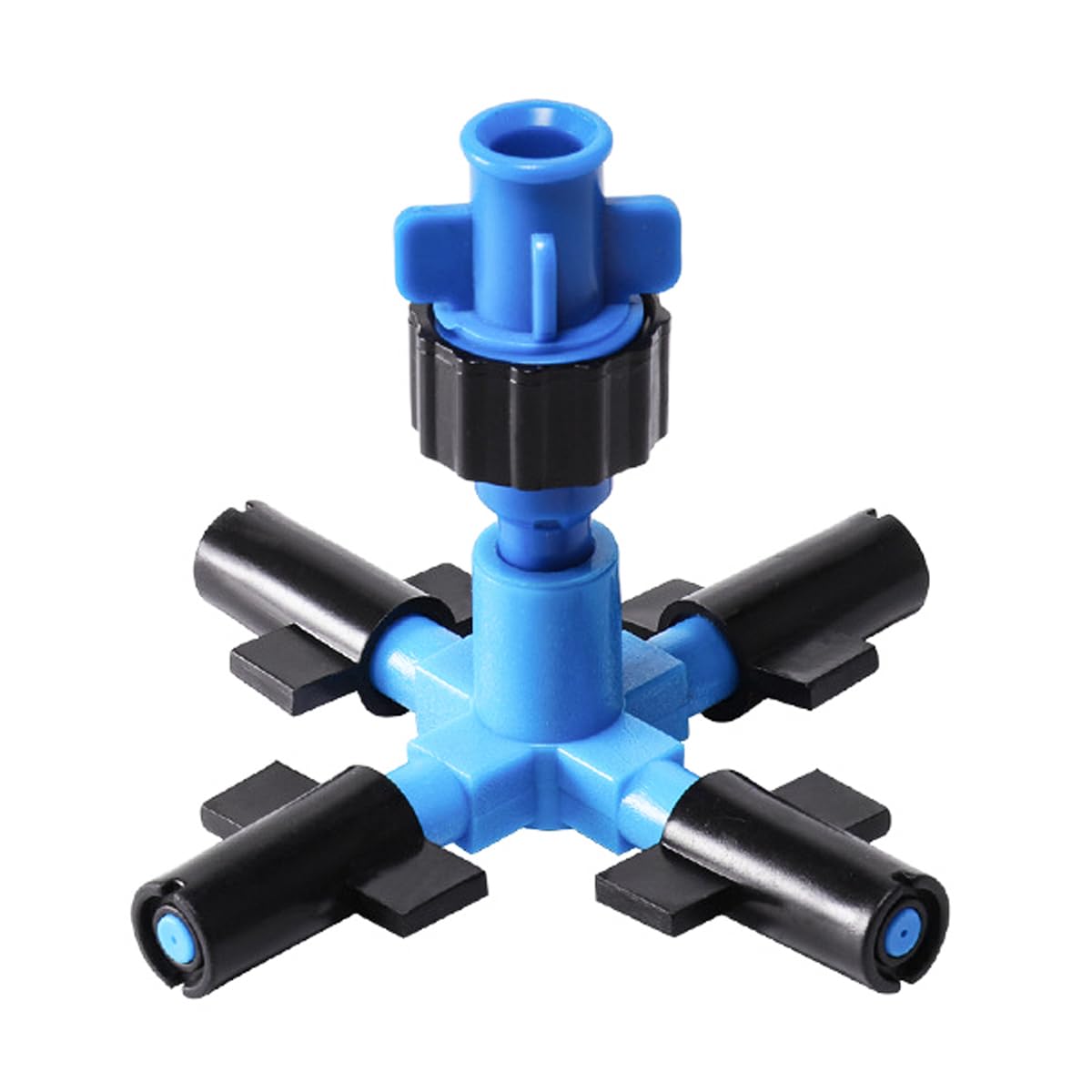 ZONADAH Automatic Drop Irrigation Sprayer 4 Way Cross Atomizing Nozzle Plant Watering System Plant Water Hose Sprinkler for Lawn Vegetables Greenhouse