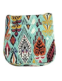 Vera Bradley - Bolso bandolera con triple cremallera e interior liso actualizado