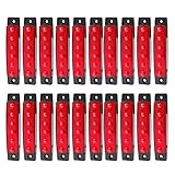 Meerkatt 20 Pcs Red 6 LED Side Marker Indicator