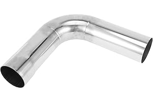 Motoforti 90 Degree Mandrel Exhaust Tube Car Exhaust Pipe Mandrel Bend DIY Custom Tubing Pipe 2" OD 7.87" Leg Length 304 Stai